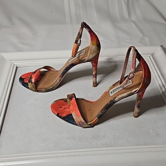 Steve Madden Stecy Coral floral heels size 5.5 - Picture 6 of 11